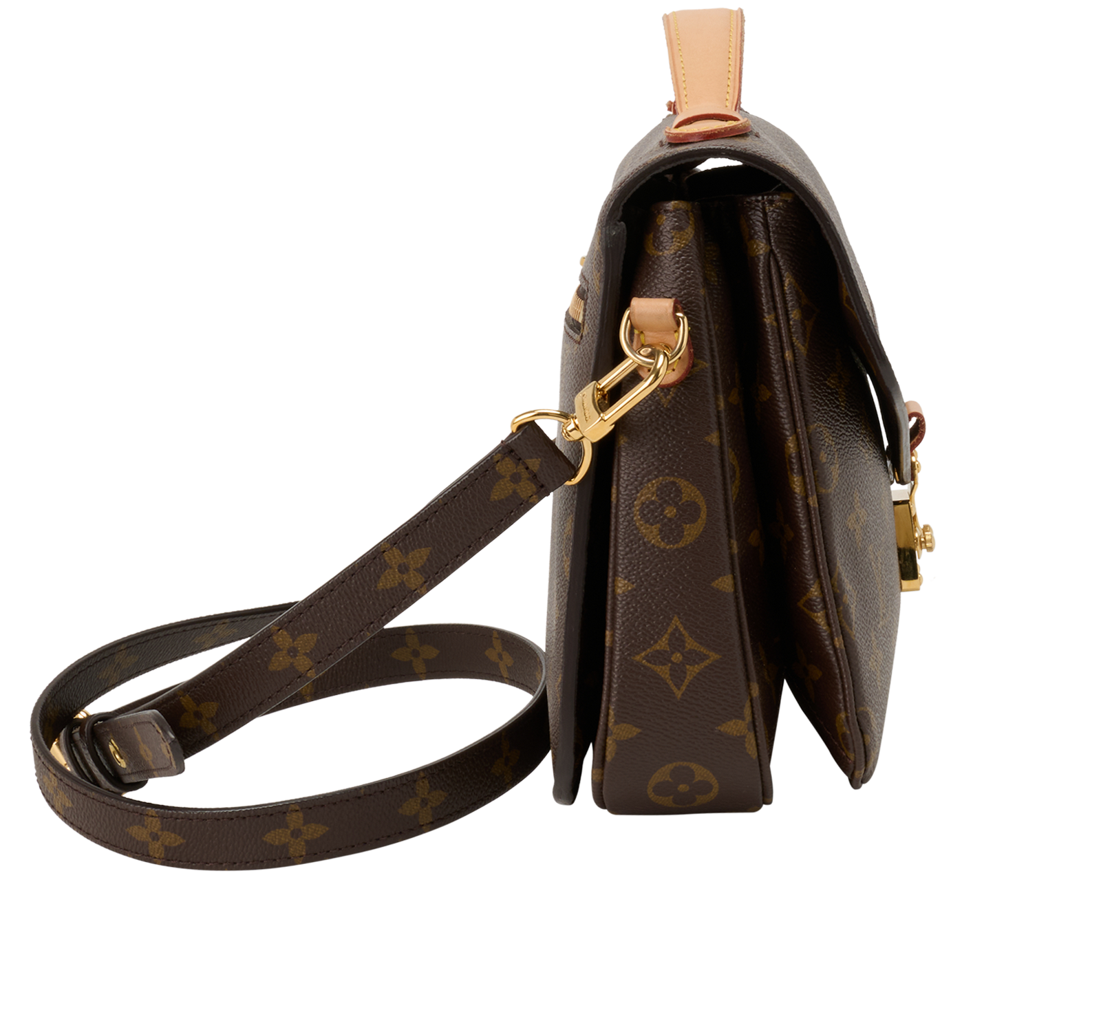Pochette Metis, &pound;1,300, Handbags, Brown, Canvas, Side view